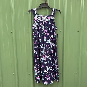 Women's Sleeveless Cotton Nightgown Lounge Pajama Size S